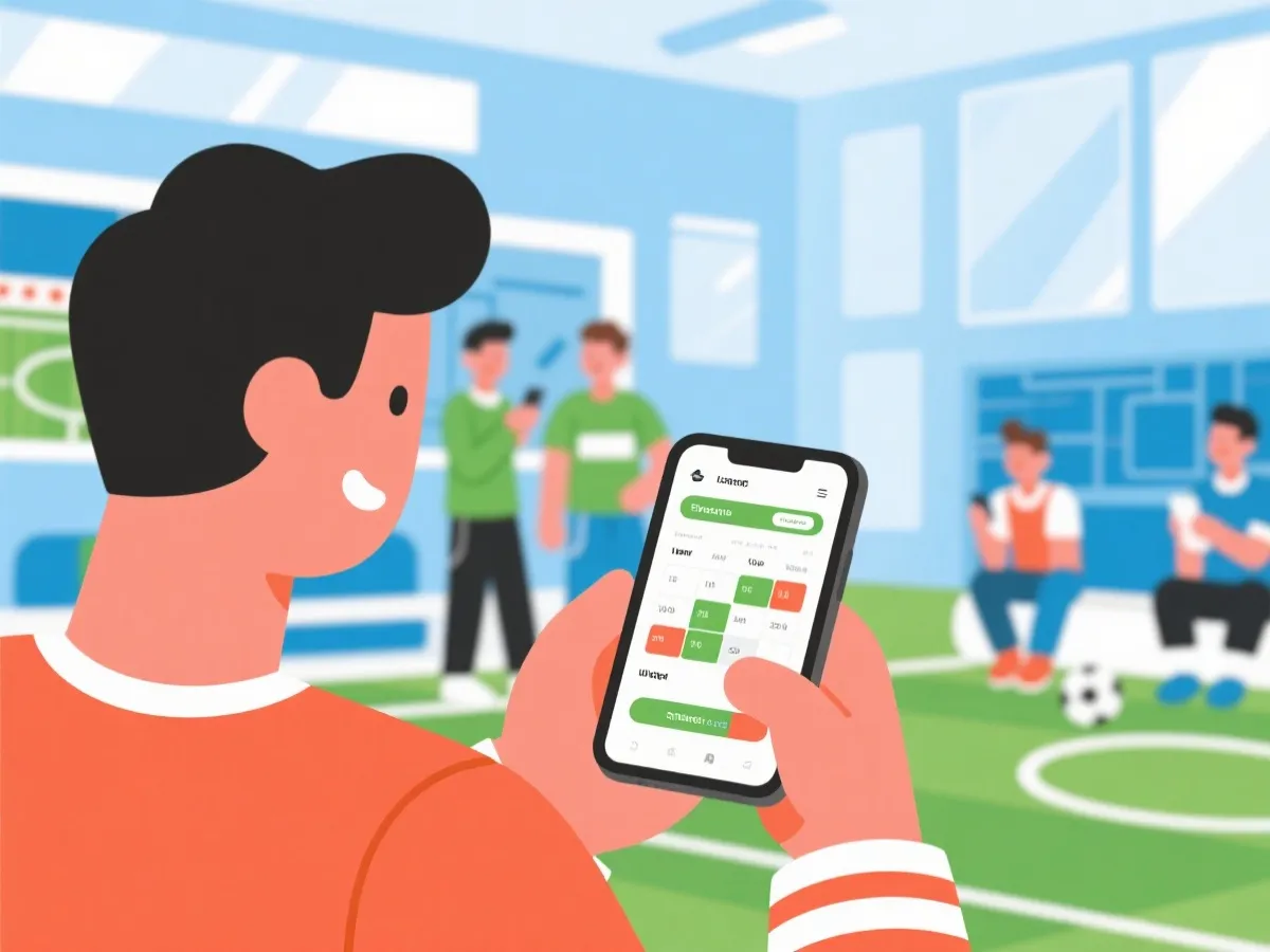 移动端查看体育动态与赛程示意